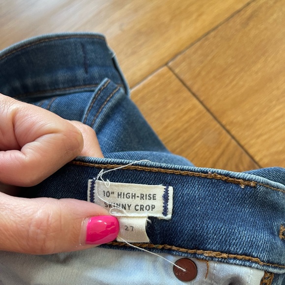 MADEWELL 10" High-Rise Skinny Crop Jeans Button Front Style K7520 Size 27 - Picture 4 of 4